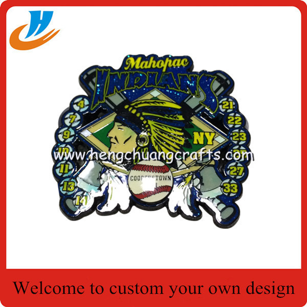 Baseball badges,metal badge with print process 7-10 lead time custom baseball pins