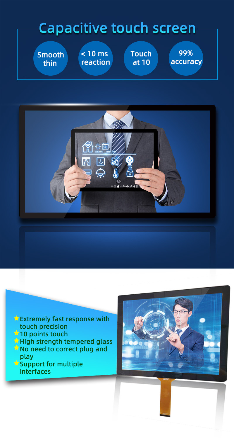 19.5 Inch Diy Capacitive Touch Screen CTP Structure RoHS Approved