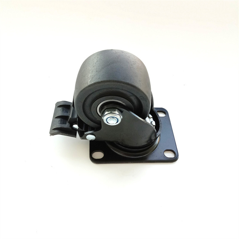 Locking 100mm PU Medium Duty Caster Wheels 4 Inch With Brake