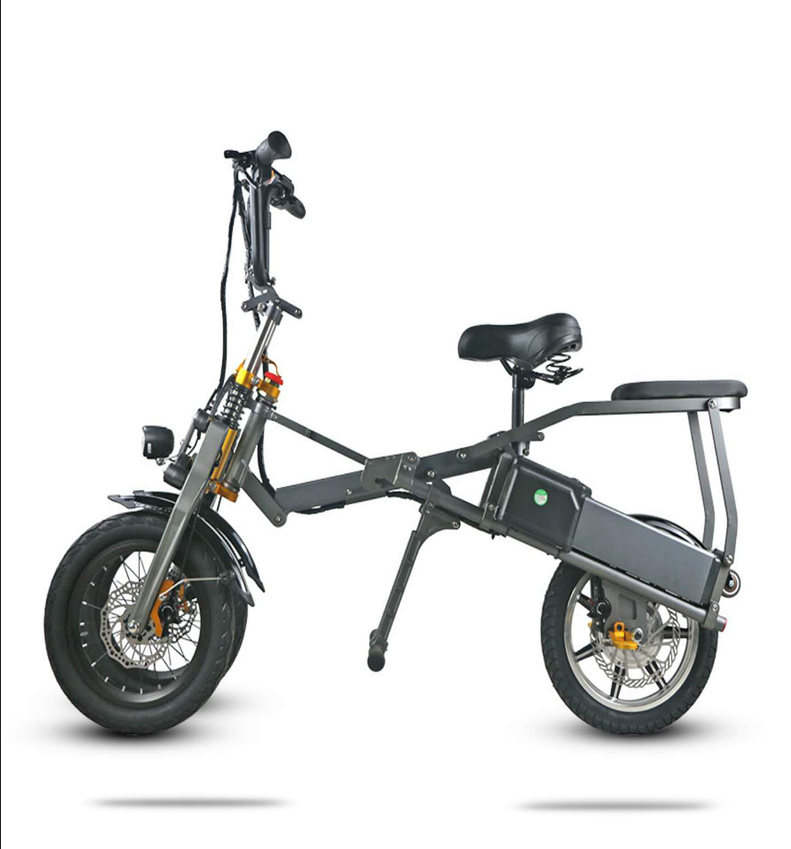 CE Electric Tricycle Bike , Foldable Electric Trike 14 Inch Three Level Adjust