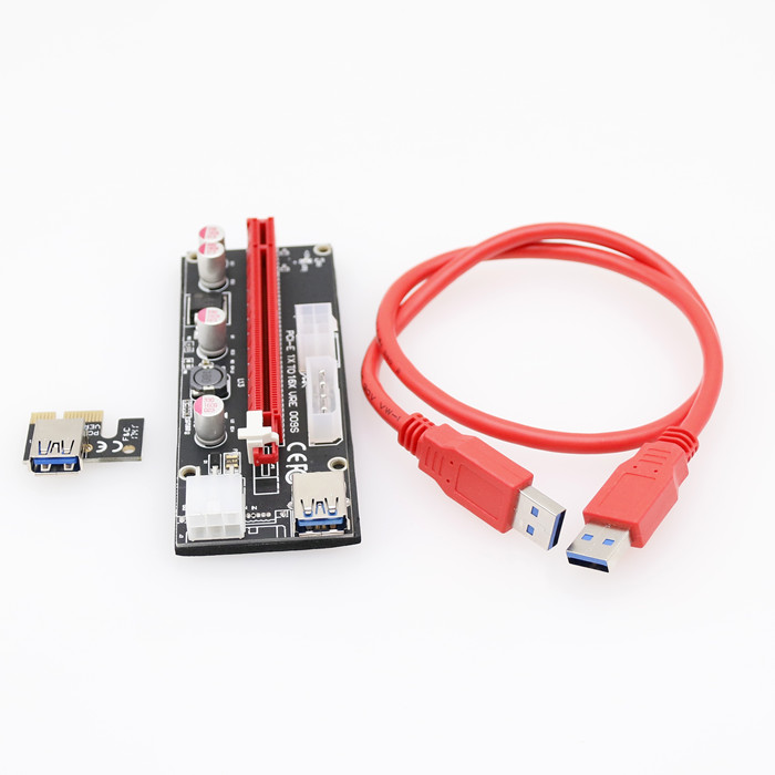 Riser 009s PCI-E Express Cable 1X TO 16X Graphics Extension Powered Riser Adapter Card 60cm USB 3.0 Cable