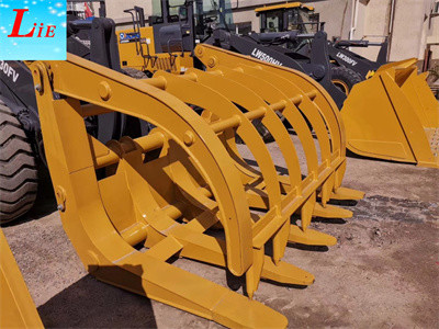 China wheel loader attachments manufacturer, log grab for wheel loader,timber grapple for loader