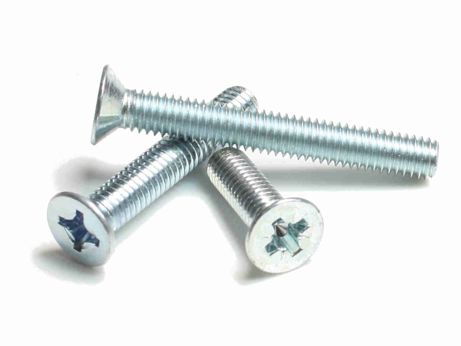 DIN965 Phillips Flat Head Machine Screw Threaded Stud Bolts M2 - M8
