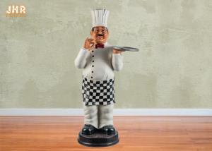  Smiling Fat Polyresin Chef Statue Resin Chef Sculpture French Chef Figurine Statue White Manufactures