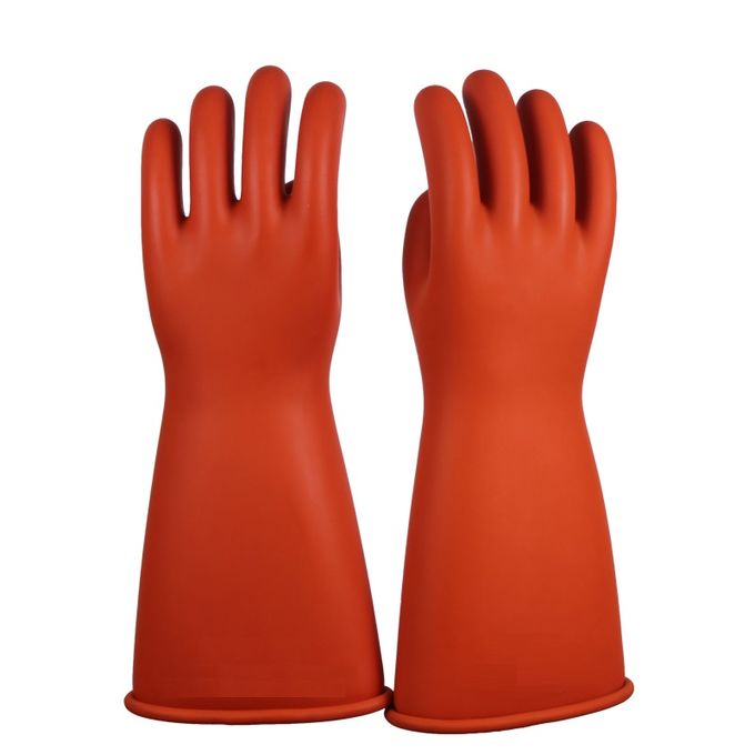 Rubber Insulating Electrical Safety Gloves Voltage Rating AC 7500 V Class 1
