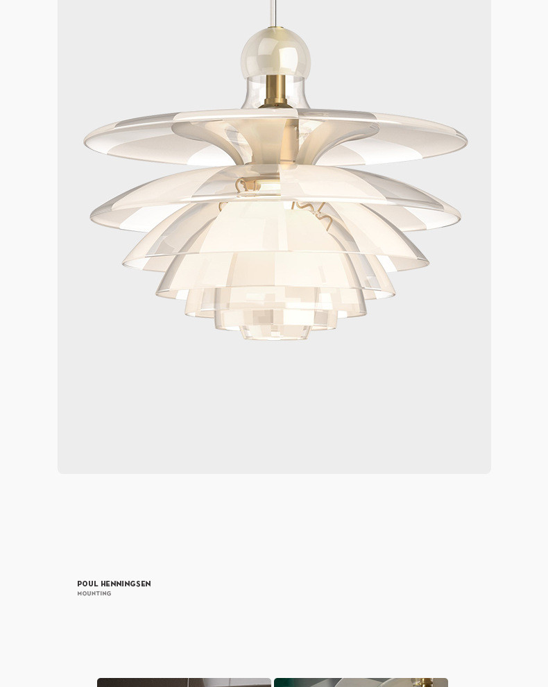 Denmark Designer Glass Pine Cones Pendant Light Modern Acrylic Hanging Lamps(WH-GP-179)