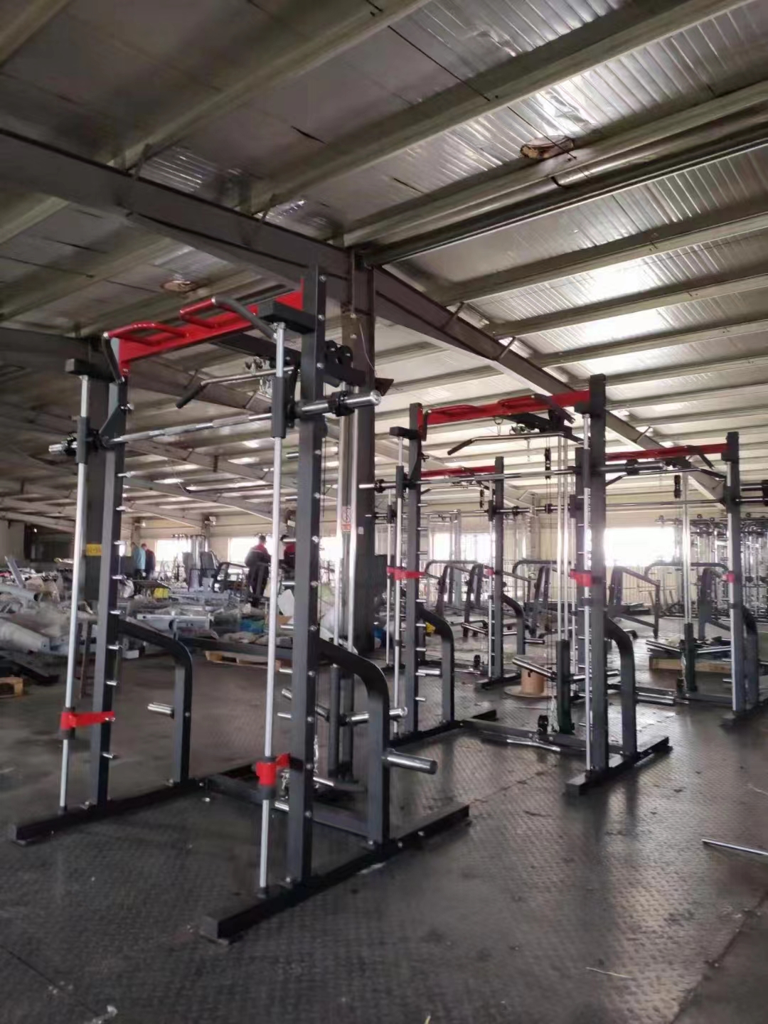 Gym Trainer Training Leg Press Pull-up Chest Press Squat Rack Power Rack