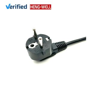 16A 250V Current Rating EU Plug to IEC C15 *2 AC Power Extension Cord with 100%