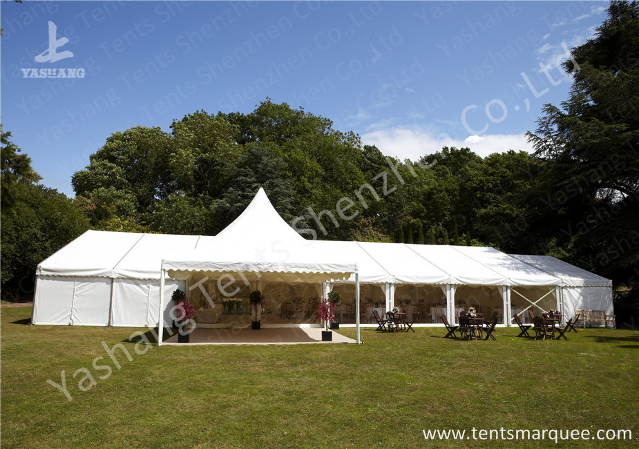 Fixable Temporary 10x21m Alumminum Frame Luxury Wedding Tents With Lining Decorations