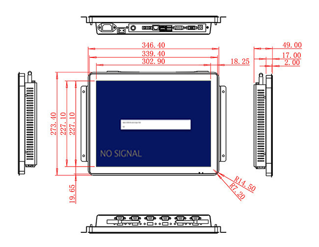 15-Inch Monitor for Warehouse Management and Industrial Control Systems