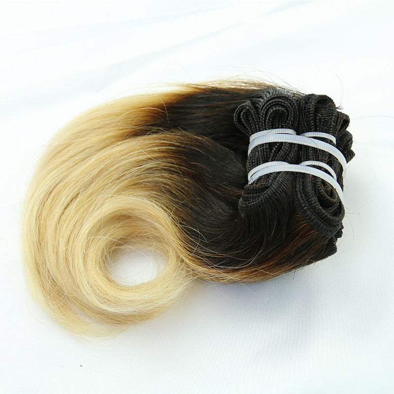 Short Hair Brazilian Human Hair Machine Made Weaves Snail Curl Hair