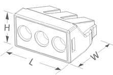 Stranded Push In Wire Connectors / 3 Wire Quick Connect Push In Terminals