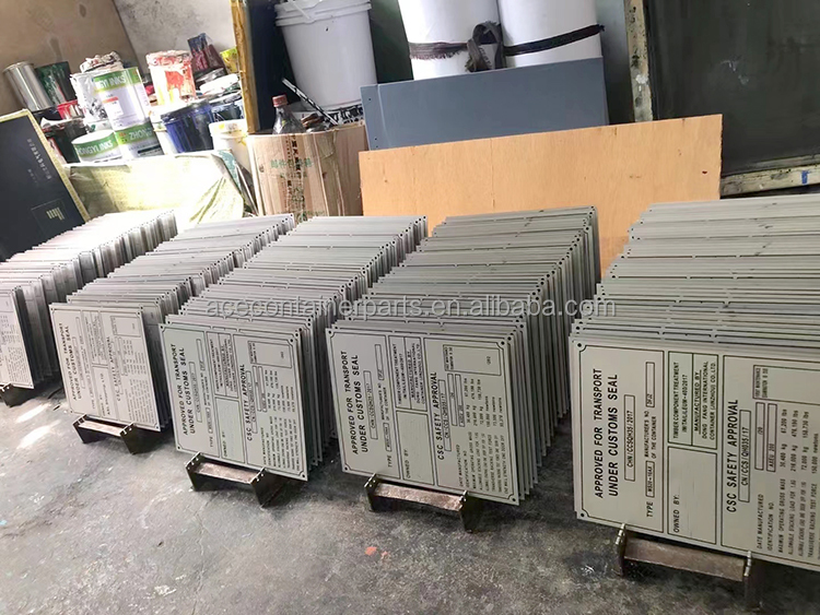 Stainless Steel CSC Plate for 20' Container Parts and Corrosion Prevention in ISO Shipping Container