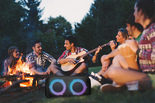 Supporting Handsfree Calling Outdoor Party Speaker With RGB Light - 4.5 KGS