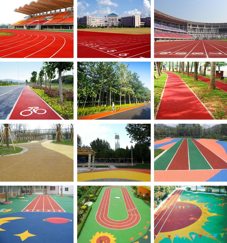 Synthetic Rubber Running Track Colored Recycled Rubber Flooring