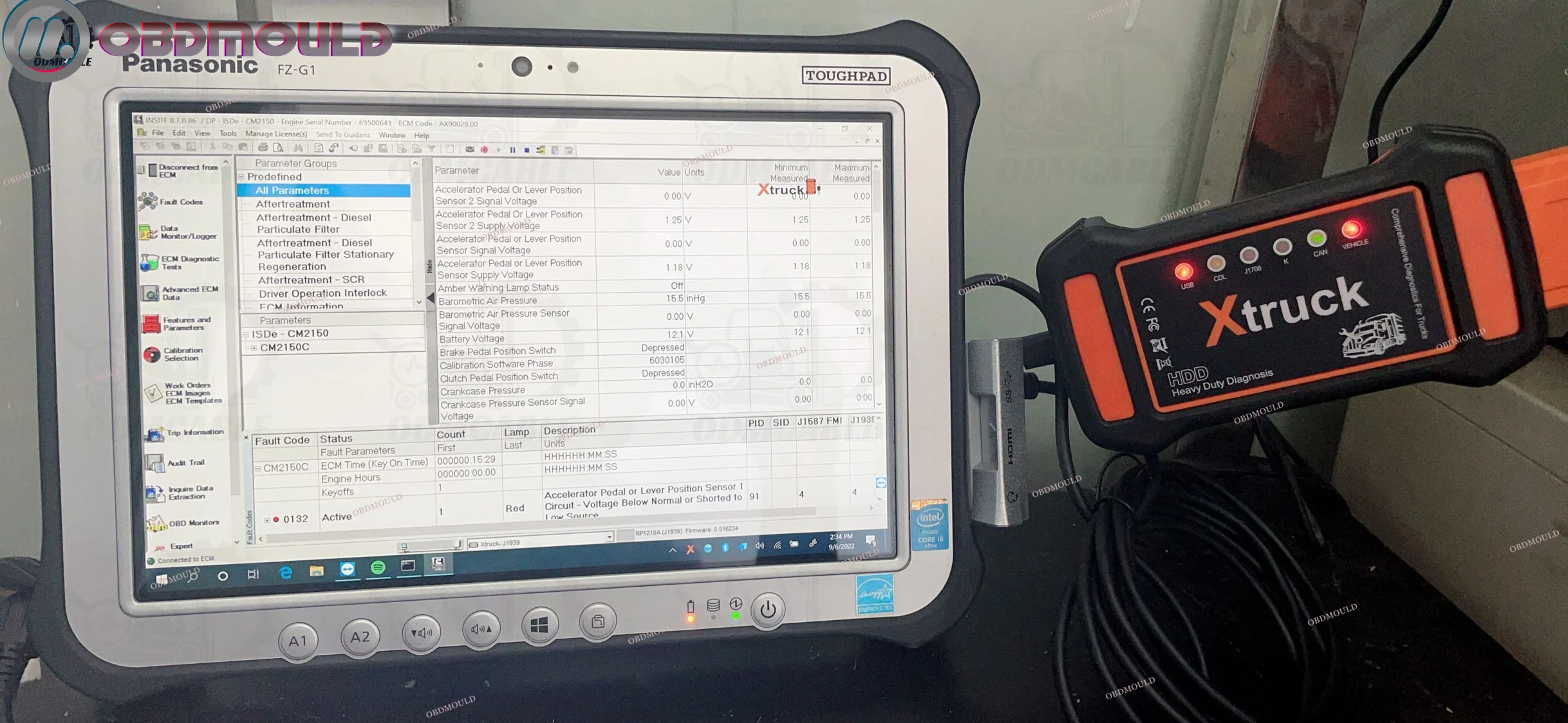 FZ G1 Tablet Multifunctional 7 in 1 heavy duty truck Xtruck Y009 Universal Diesel Machinery Auto Repair diagnostic tools