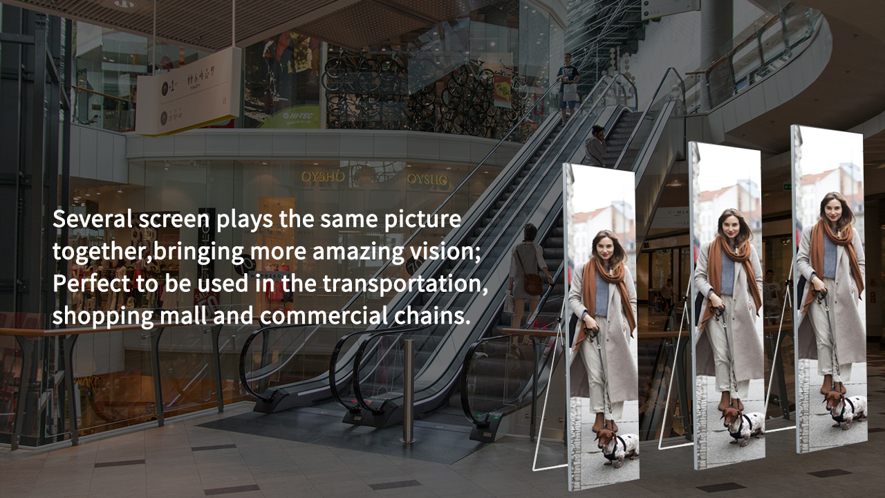 P2 P3 P4 Digital LED Advertising Panel Floor Standing LED Screen Poster