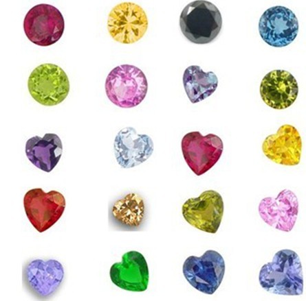 Heart Round Crystals Birthstones Charms for Floating Charm Living Locket