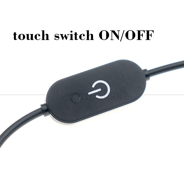12V Male to Female 5.5x2.1 Barrel Jack DC Power Led Dimmer Switch Cable for Led Light