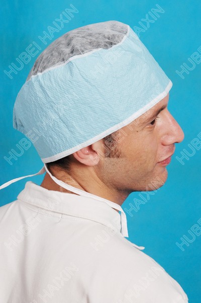 Anti Static SMS Disposable Non Woven Cap Double Elastic