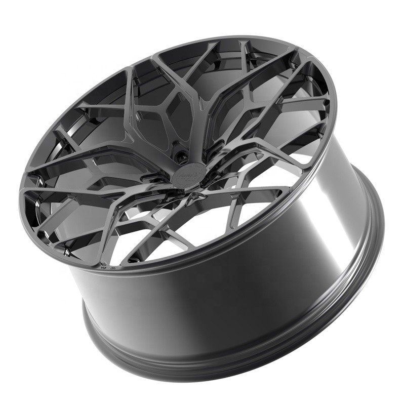 Centerlock type bright colour painting Forged Custom Wheels 18 19 Inch With Black Machine Face rims