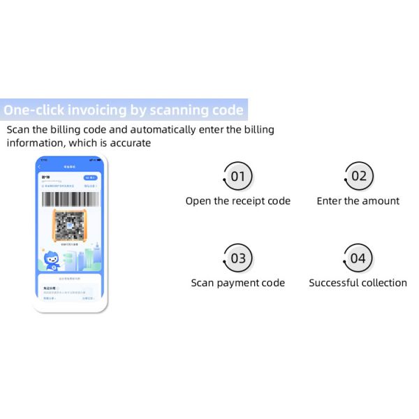 2D Bluetooth Barcode Reader Compatible with Android/IOS/Windows/Mac 640*480 Resolution