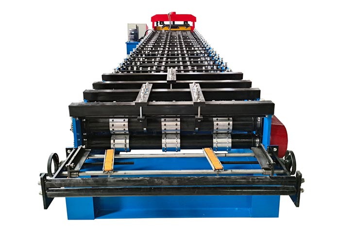 Plate Bending Chain Floor Deck Roll Forming Machine For Sheet Metal Profile