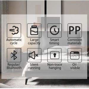 HOMEFISH 1000CBM Scent Diffuser Machine 400ML Essential Oil Diffuser Bluetooth