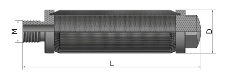 Stainless steel pleated cartridge type 3 specification diagram