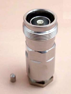 RF connector 4.3-10 female twist on clamp type connector for RG214 coaxial cable