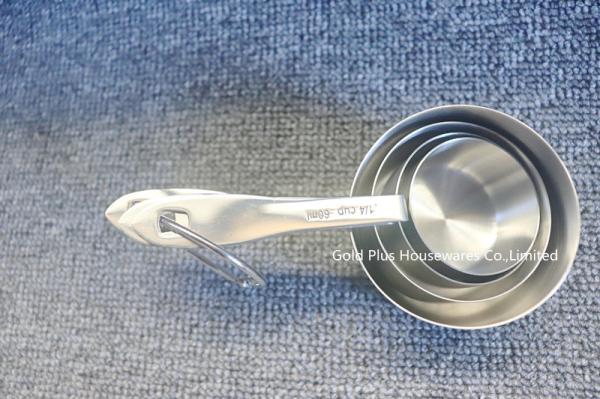 Professional non magnetic stainless steel measuring cups and spoons set round