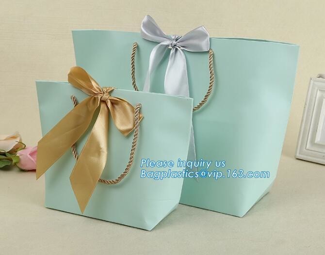 Flower carrier bag with different color customized pot plants kraft paper bag with handle,stamping logo fancy paper flow