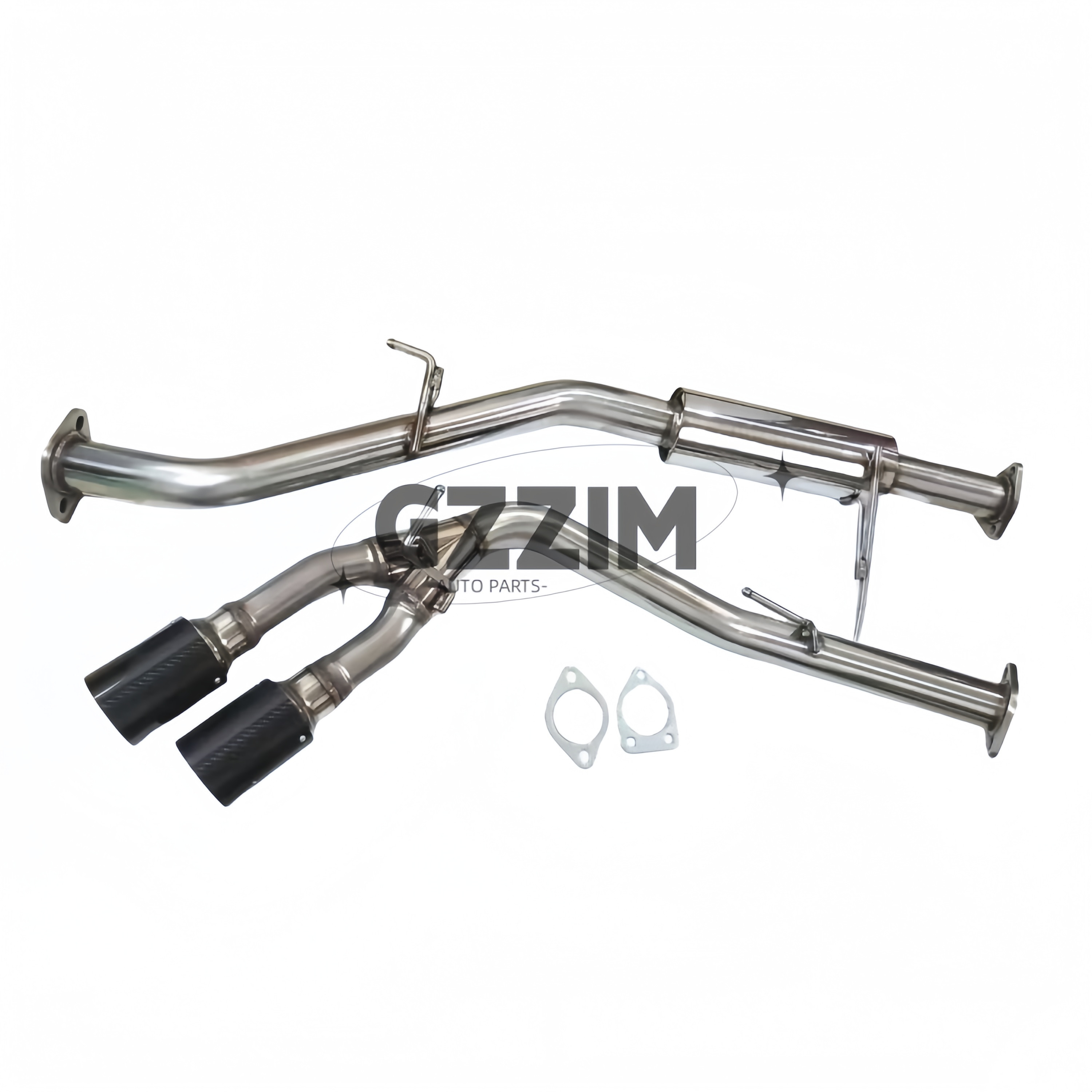 Car Exterior Accessories Exhaust System Double Tip Side Exit Carbon Fiber Muffler Exhaust For Mitsubishi Triton L200 2015-2019