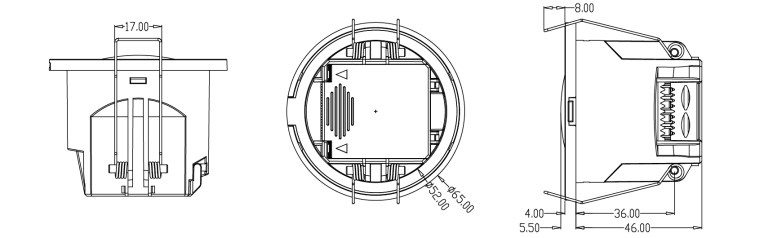 24GHz Occupancy detector with NO contact and NC contact with AC input
