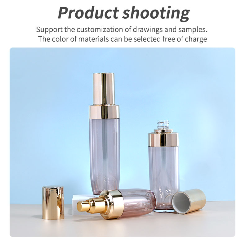 Acrylic Industrial Cosmetic Lotion Pump Bottle , Essential Oil Bottle With Collar Material