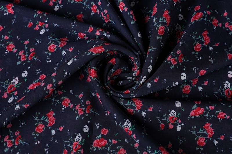 90gsm Polyester Chiffon Fabric Printed Aop 75Dx48S