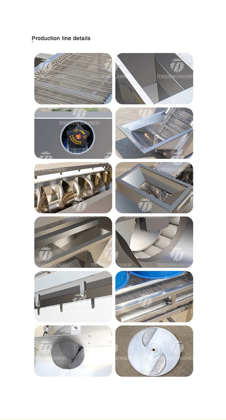 Stainless Steel Fruit And Vegetable Processing Line Potato Picking Hair Roller Bubble Washing Machine