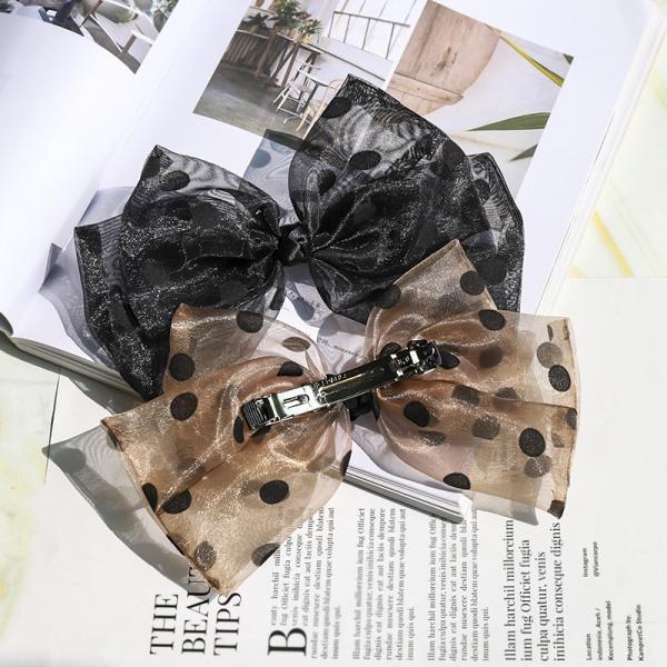Women'S Decorative Hair Clips Barrettes Korean Style Big Bow Flower Fabric
