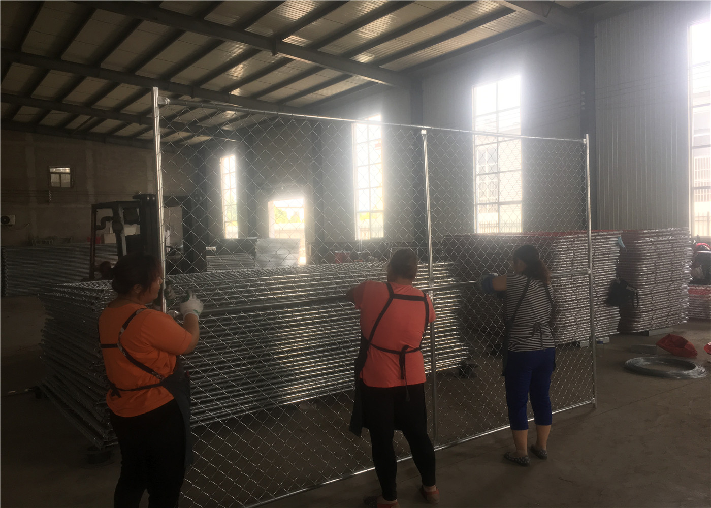 temporary chain link construction fence panels 