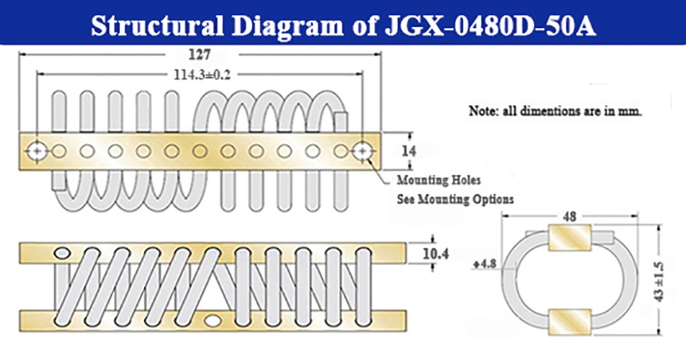 Energy Rail Wire Rope Vibration Damper Marine Noise