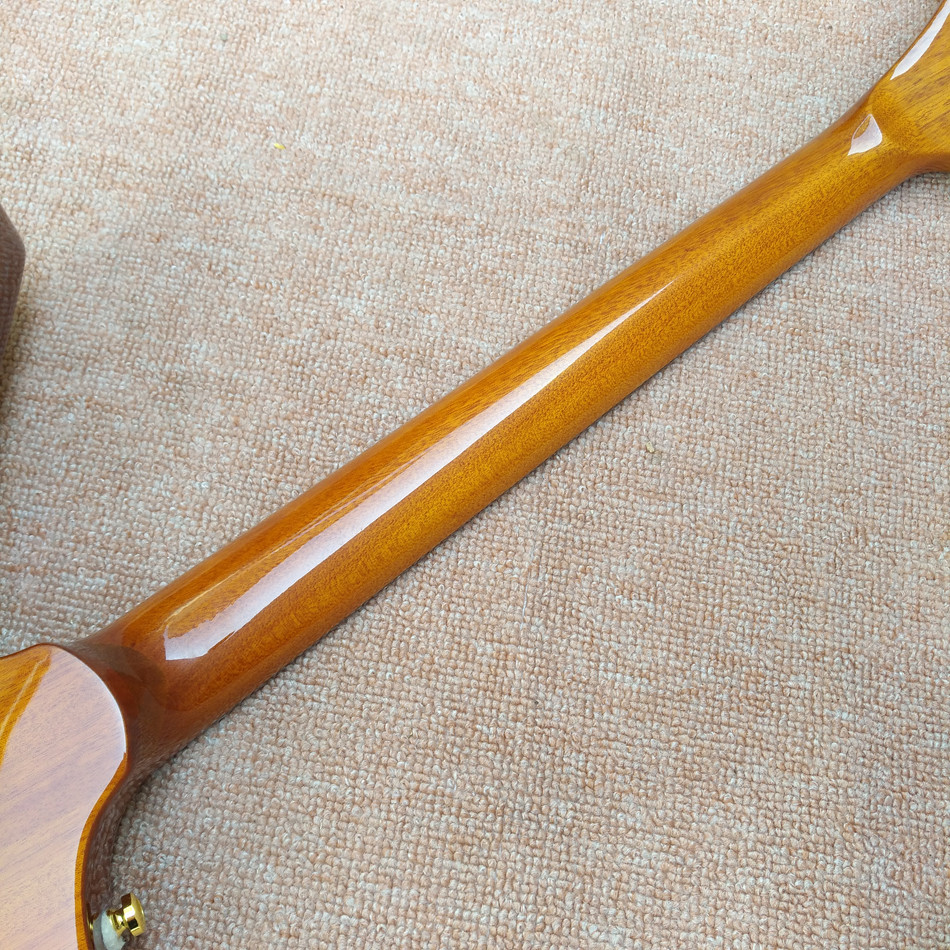 RD type Electric Guitar in Natural wood color, Custom Shop RD guitar with Chrome hardware, Dots inlays, Free shipping
