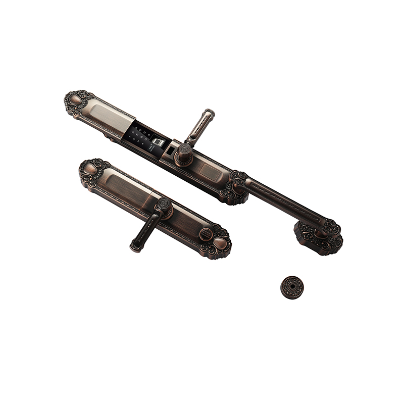 Red Bronze Automatic Fingerprint Door Lock Zinc Alloy App Door Lock