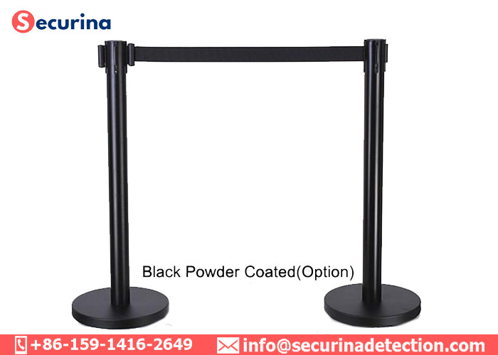 Stainless Steel Security Bollards Outdoor Metal Queue Way Retractable Safety Barriers