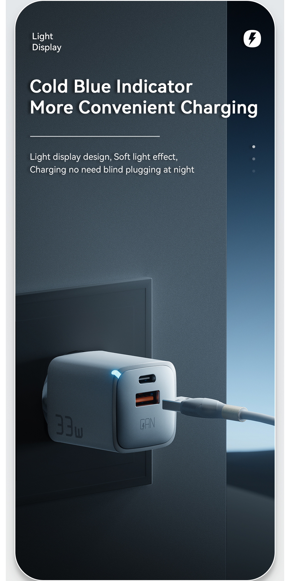 Essager 2023 PoleStar travel PD QC 33W Charger USB Type-C Fast Charging mobile phone wall charger