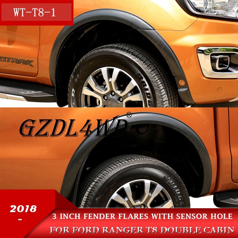 Aftermarket Auto parts ABS 4x4 Fender Flare Wheel Arch Flares for Ford Ranger T8 2018+