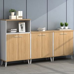 Mail packing N Office Partition Wooden File Cabinet with Lock and Drawer Storage