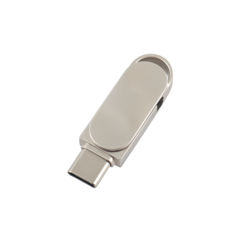 Waterproof Metal USB PD Flash Drive With Silver USB 2.0 USB 3.0 And Type C