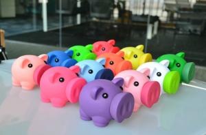  12cm Length Colorfull Piggy Bank Money Box With Mouth Open , Cute Piggy Banks For Adults Manufactures