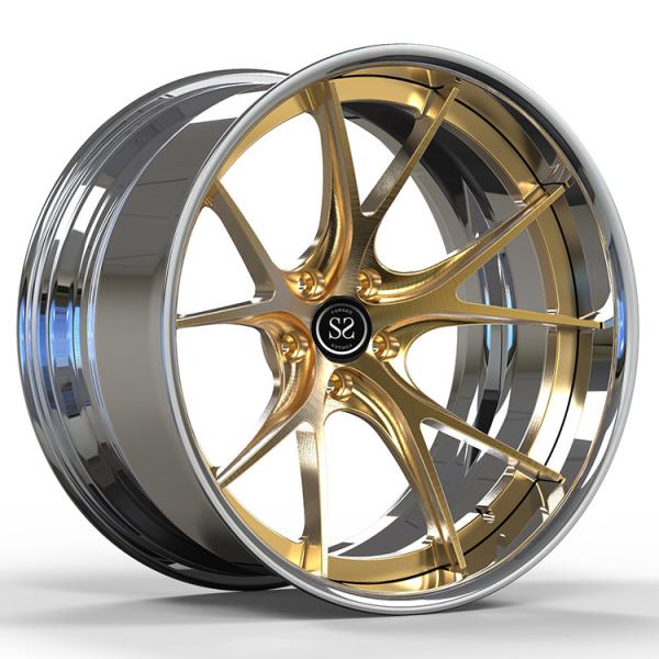 Luxury Cars Custom 2 Piece 20 Inch Polish Wheels Rims 6061 T6 Aluminum Alloy