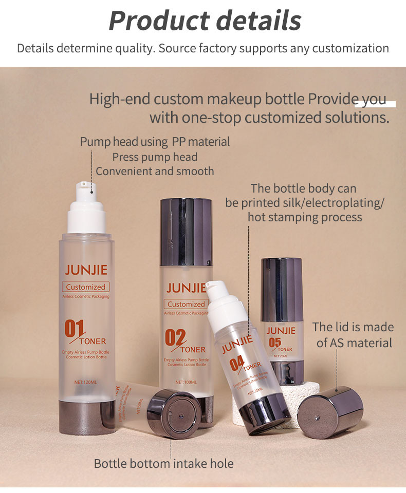 1oz 30ml Airless Mist Spray Bottles Mini Travel Size Free Plsctic Vacuum Transparent Bottles For Perfume Facial Toner